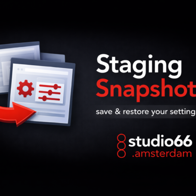 Staging Snapshot (save/restore customization settings)